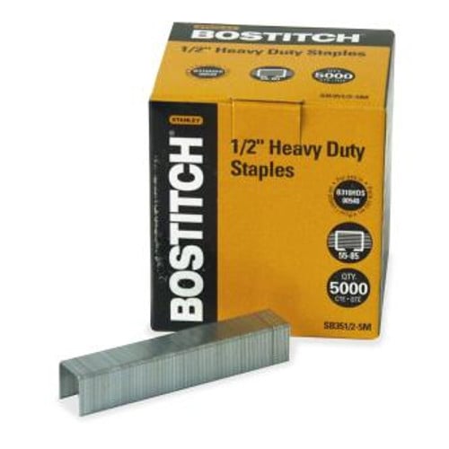 Stanley Bostitch 1/2" Heavy Duty Staples 5000pk - BOSSB3512-5M