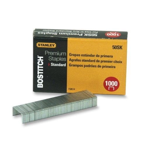 Stanley Bostitch Premium Standard Staples 1000pk - BOS50SK