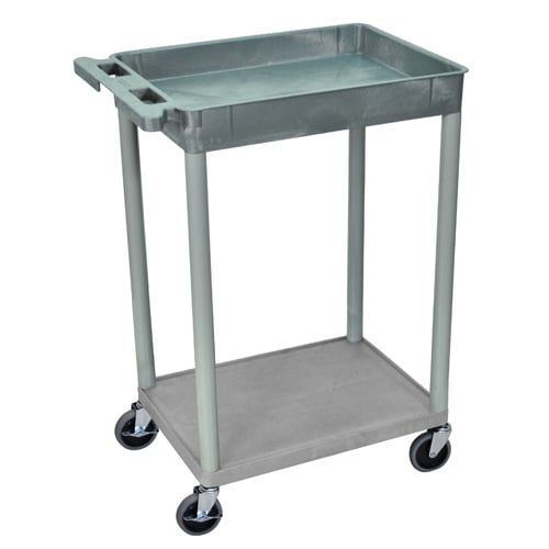 Luxor Top Tub and Bottom Flat Shelf Utility Cart