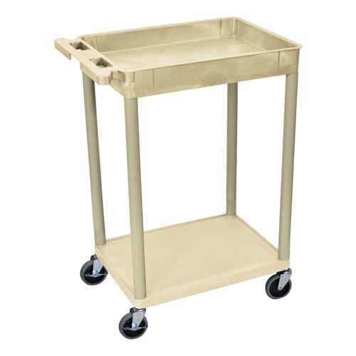 Luxor Top Tub and Bottom Flat Shelf Utility Cart