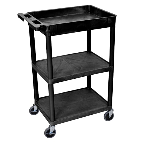 Luxor Top Tub and Middle/Bottom Flat Shelf Utility Cart