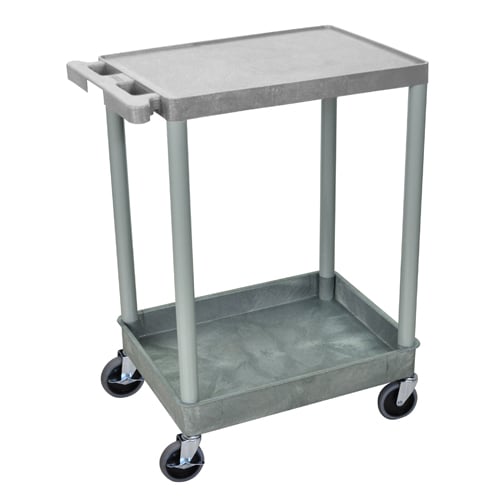 Luxor Top Flat and Bottom Tub Shelf Utility Cart