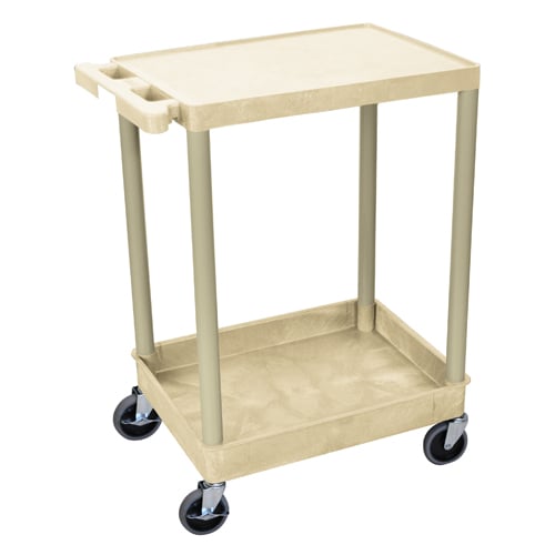 Luxor Top Flat and Bottom Tub Shelf Utility Cart
