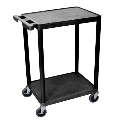 Luxor 24" x 18" 2-Flat Shelf Utility Carts