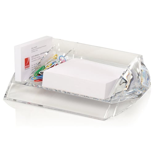 Swingline Stratus Clear Acrylic Memo and Paper Clip Holder - S7010136 - Clearance Sale
