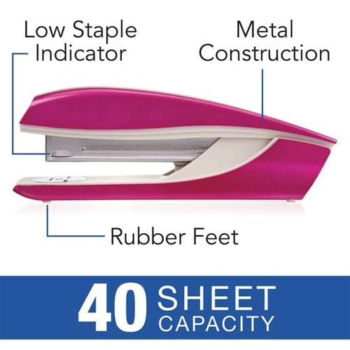Swingline NeXXt WOW Pink Metal Full Strip Desktop Stapler - 55047023