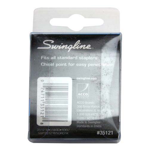 Swingline 1/4" Blue Color Bright Staples 2000pk - Clearance Sale