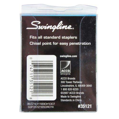 Swingline 1/4" Green Color Bright Staples 2000pk - 35121P