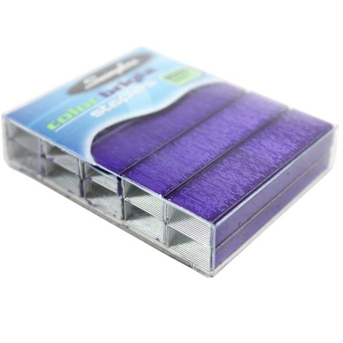 Swingline 1/4" Purple Color Bright Staples 2000pk - 35121P - Clearance Sale