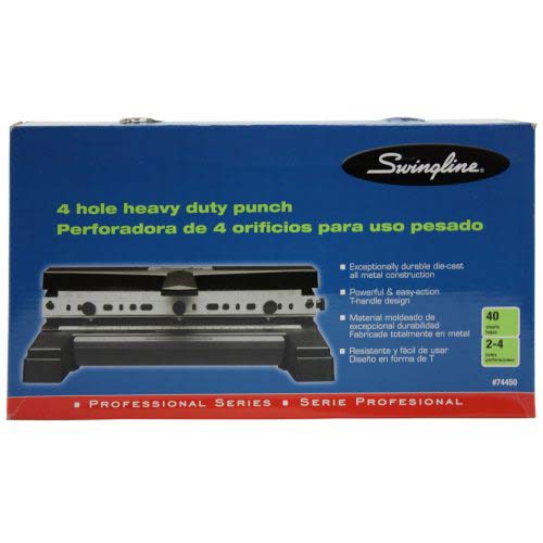 Swingline 2 to 4 Hole Heavy Duty Hole Punch - 74450