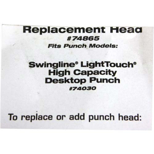 9/32" Replacement Punch Head for Swingline LightTouch and EasyView High Capacity Punch - 74865E