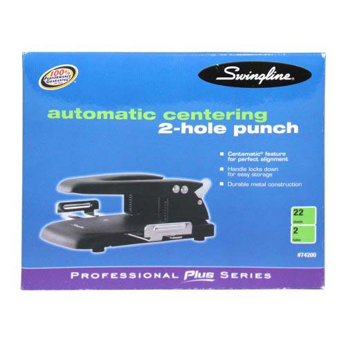 Swingline Automatic Centering 2-Hole Punch - 74200