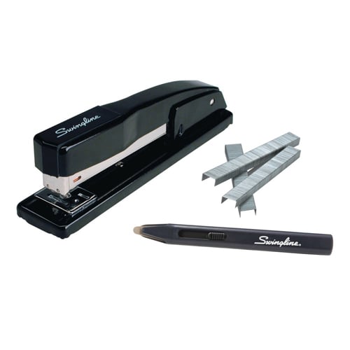 Swingline Black 20-Sheet Full-Strip Commercial Desk Stapler Value Pack - 44420