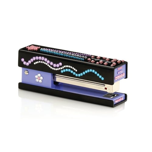Swingline Black Bling Fashion Stapler with Jewel Stickers - 87886