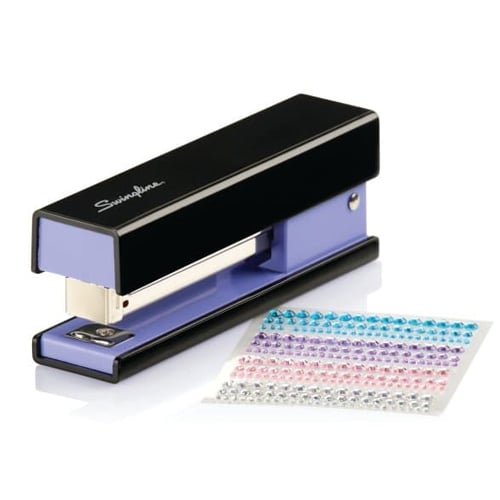 Swingline Black Bling Fashion Stapler with Jewel Stickers - 87886