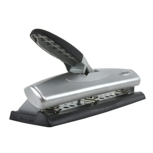 Swingline Black/Silver LightTouch Desktop Hole Punch - 74026