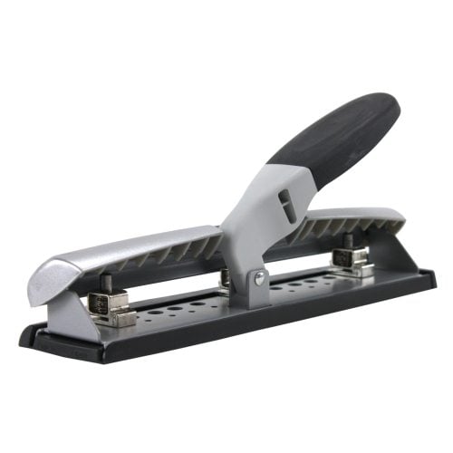 Swingline Black/Silver LightTouch Desktop Hole Punch - 74026