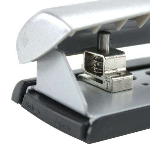 Swingline Black/Silver LightTouch Desktop Hole Punch - 74026