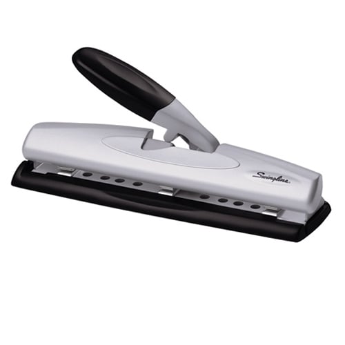 Swingline Black/Silver LightTouch Desktop Hole Punch A7074014E