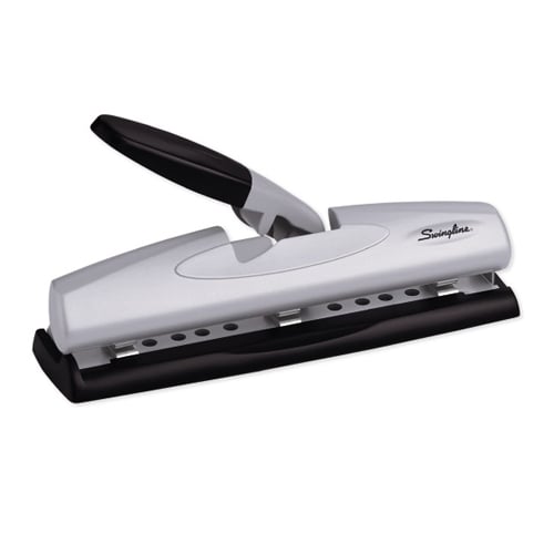 Swingline Black/Silver LightTouch Desktop Hole Punch A7074014E