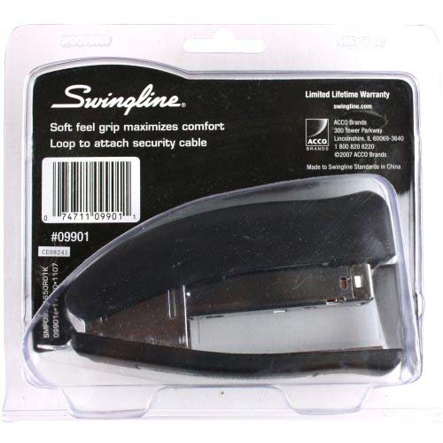 Swingline Black Soft Grip Hand Stapler - 09901