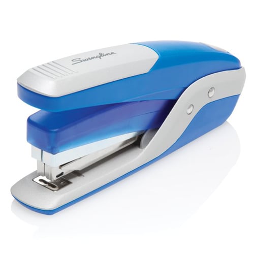 Swingline Blue/Silver Quick Touch 28-Sheet Full Strip Metal Stapler - 64584