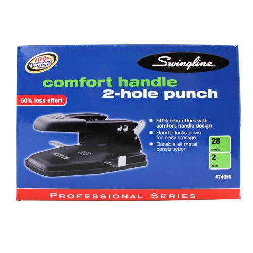 Swingline Comfort Handle 2-Hole Punch - 74050