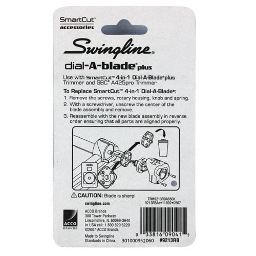 Swingline Dial-A-Blade Plus Replacement Blade Kit - 9213RB