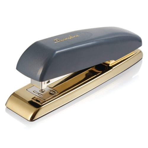 Swingline Durable 20-Sheet Gray/Gold Desk Stapler - 64703