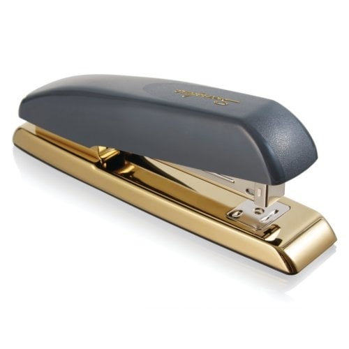 Swingline Durable 20-Sheet Gray/Gold Desk Stapler - 64703