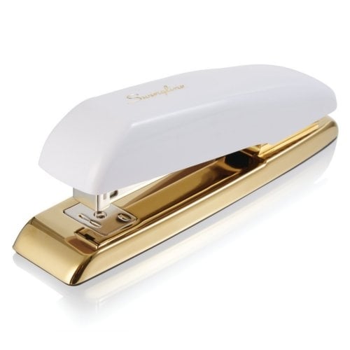 Swingline Durable 20-Sheet White/Gold Desk Stapler - 64701