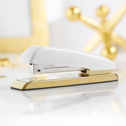 Swingline Durable 20-Sheet White/Gold Desk Stapler - 64701