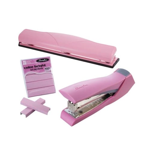 Swingline SmoothGrip  Pink/Gray Stapler - 79415