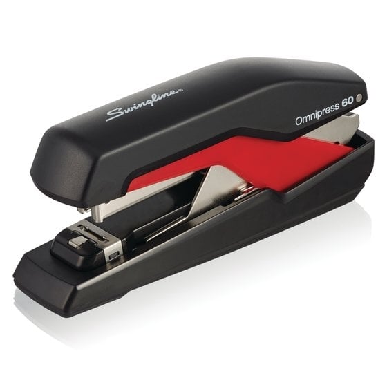 Swingline Rapid Omnipress 60 Black/Red Full Strip Stapler -  RPD5000591