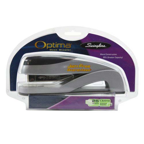 Swingline Silver Optima Jam Free Desk Stapler - 87801