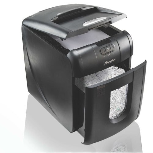 Swingline Stack-and-Shred 100M Hands Free Micro Cut Shredder - 1758571