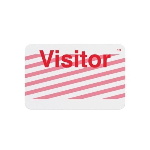 Manual ONEstep TIMEbadge Expiring Badge - Visitor - 500pk