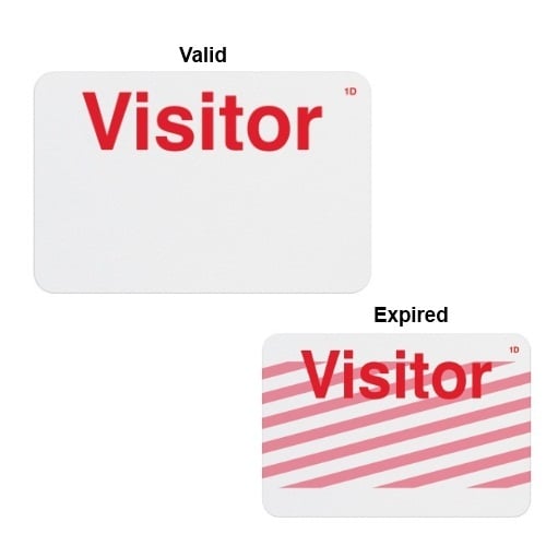 Manual ONEstep TIMEbadge Expiring Badge - Visitor - 500pk