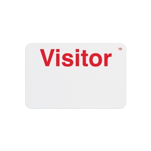 Manual ONEstep TIMEbadge Expiring Badge - Visitor - 500pk