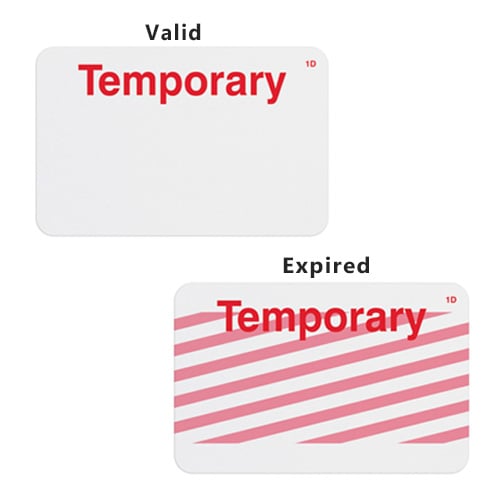 Manual ONEstep TIMEbadge Expiring Badge - Temporary - 500pk