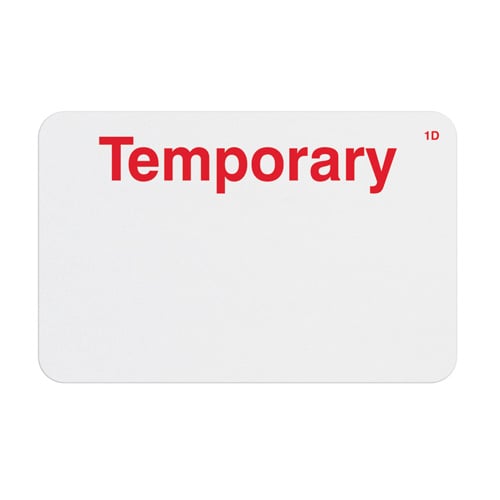 Manual ONEstep TIMEbadge Expiring Badge - Temporary - 500pk