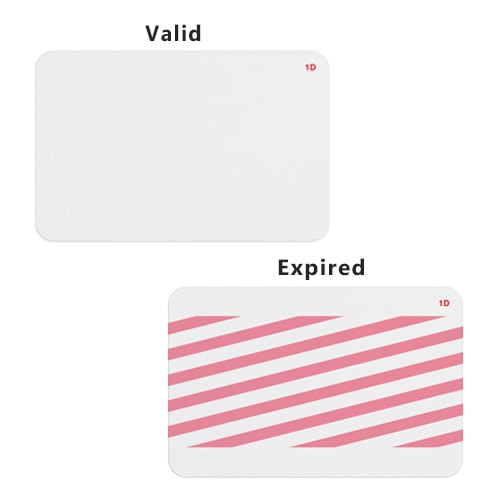 Thermal-Printable ONEstep TIMEbadge Expiring Badge  - Blank - 500pk
