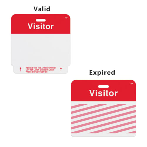 Manual ONEstep TIMEbadge Expiring Badge Clip-on - Visitor - 500pk