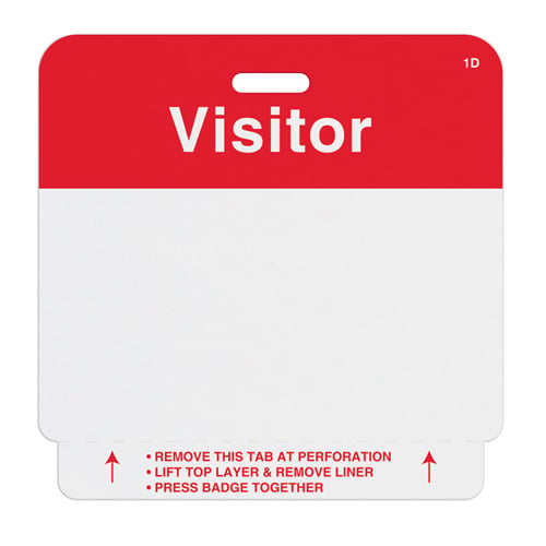 Manual ONEstep TIMEbadge Expiring Badge Clip-on - Visitor - 500pk