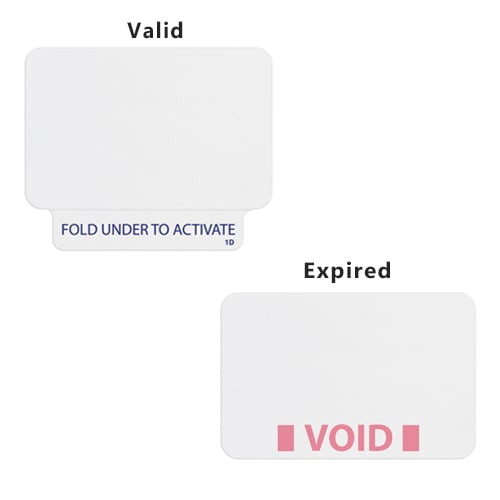 Thermal Printable ONEstep Quick-Tab Time Badge