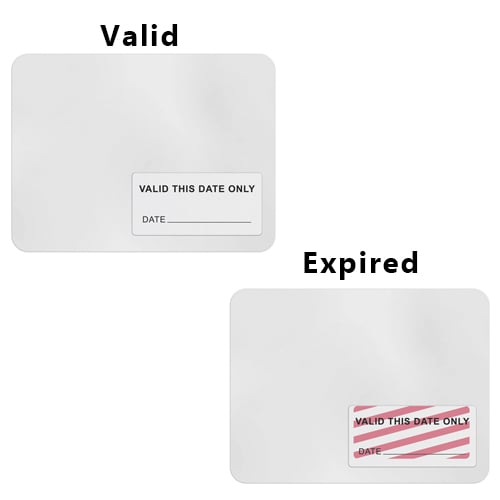 Expiring One Day TIMEtoken FRONTpart - Date - 1000pk