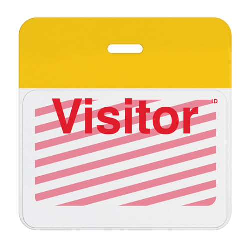 TIMEbadge Clip-On Half Day / One Day BACKpart - Yellow Header - 1000pk