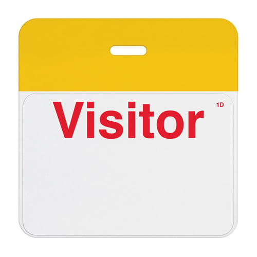 TIMEbadge Clip-On Half Day / One Day BACKpart - Yellow Header - 1000pk