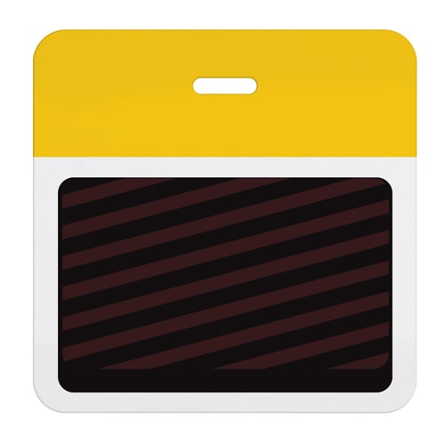 TIMEbadge ClipOn  HalfDay / One Day BACKpart - Colored Header - 1000pk
