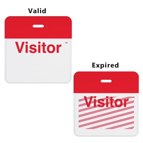 TIMEbadge Clip-On Half Day / One Day BACKpart - Red Header - 1000pk